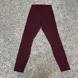 Red Merlot 25” lululemon align leggings